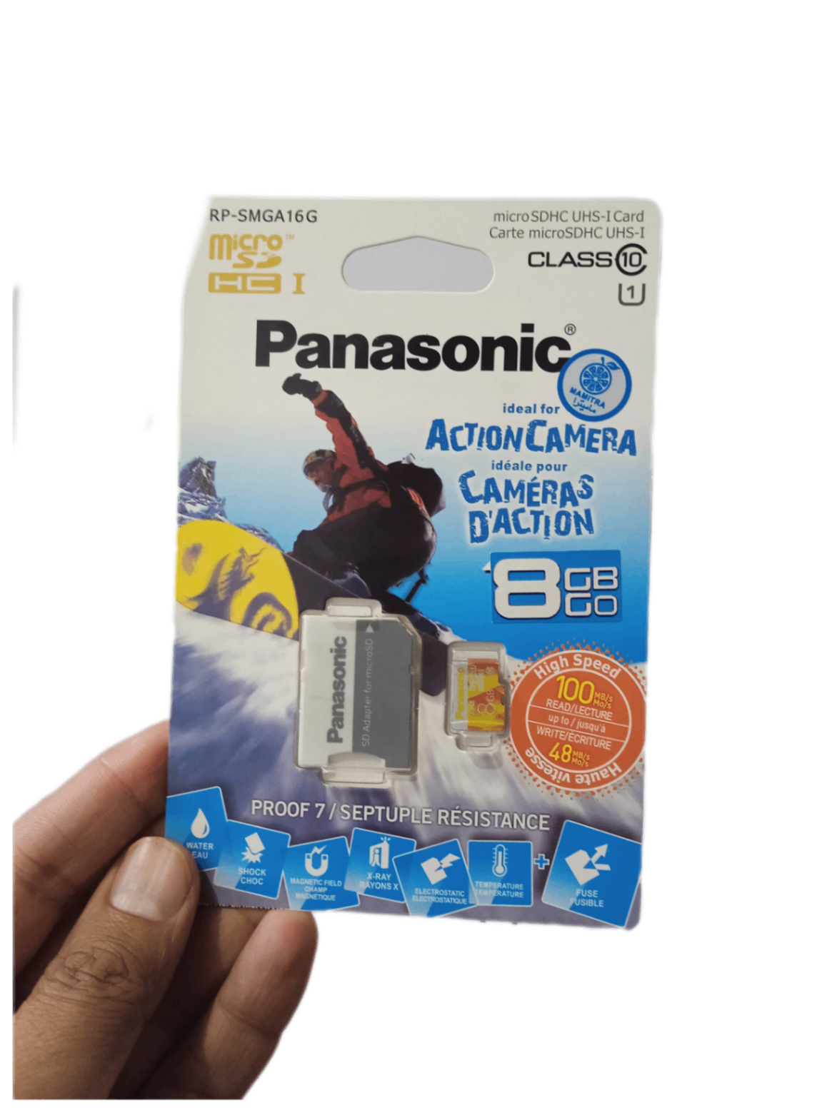 کارت حافظه میکرو اس دی 8 گیگابایت پاناسونیک  با خشاب مدل RP-SMGA 8Gig